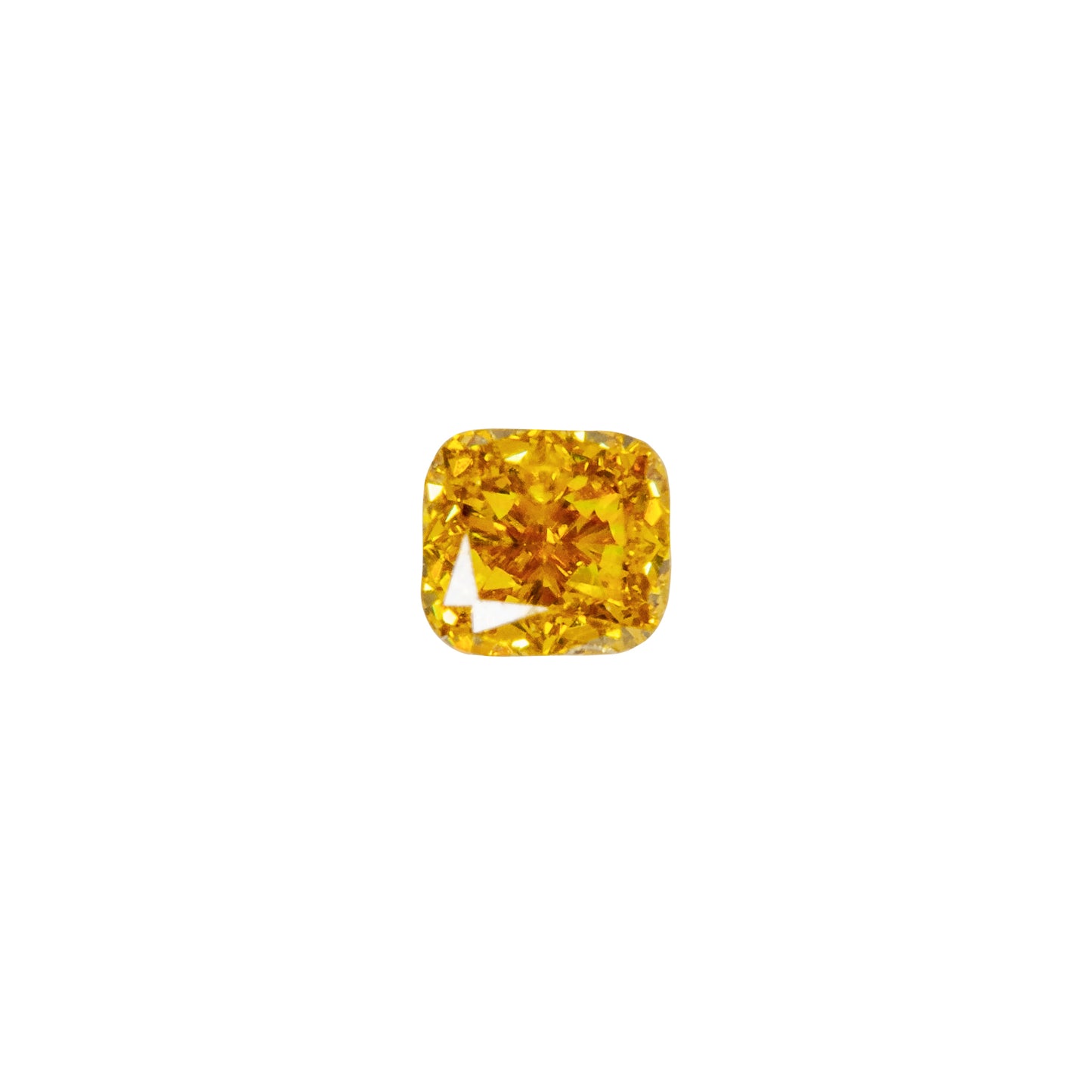 Bague en diamant avec diamant jaune vif fantaisie naturel 0,12 ct.