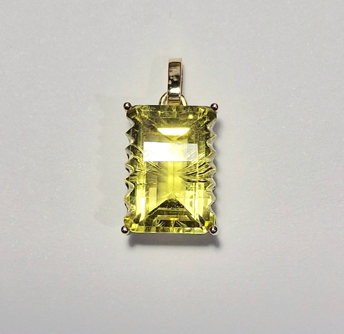 Pendentif quartz citron or jaune 750
