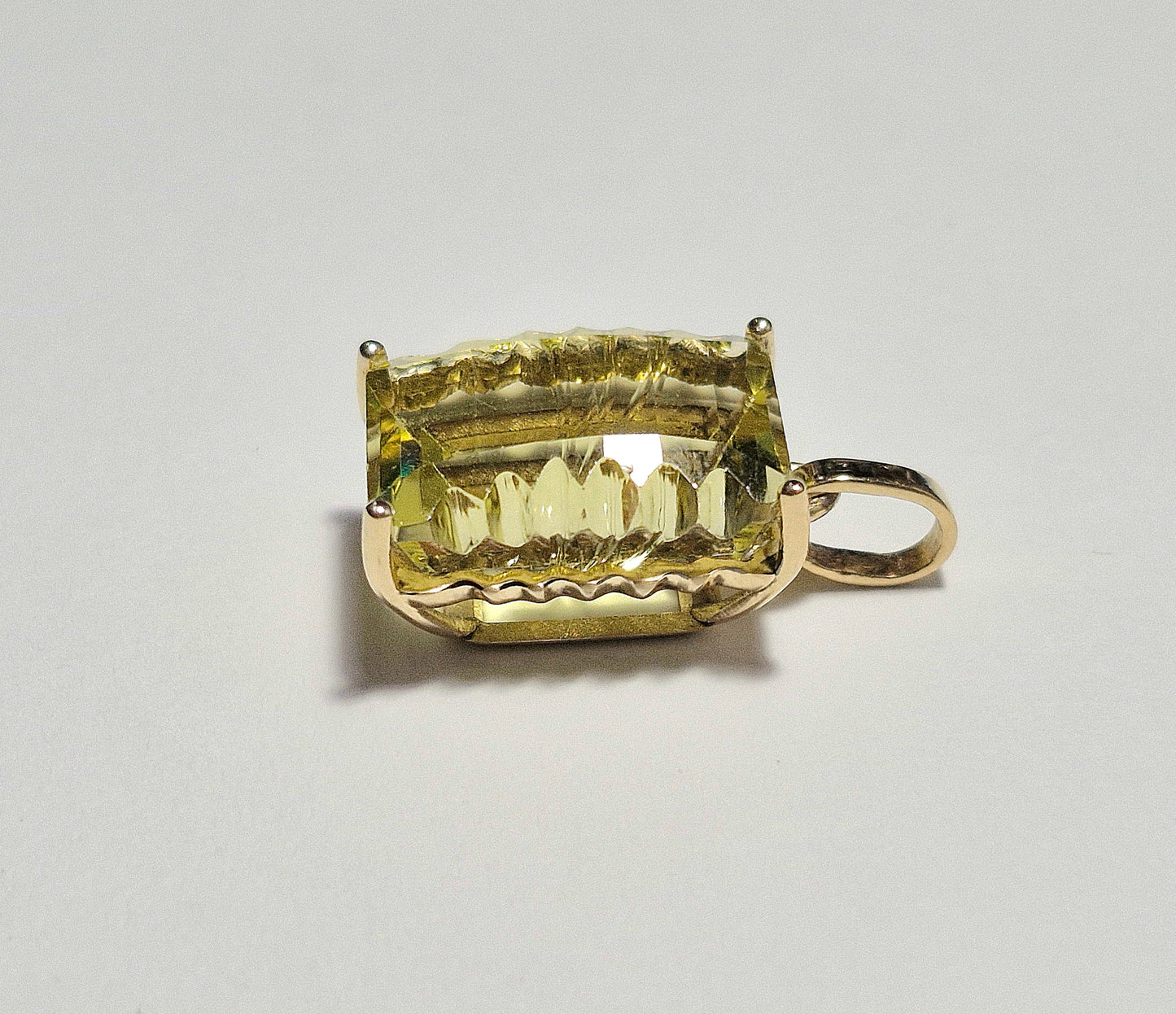 Pendentif quartz citron or jaune 750