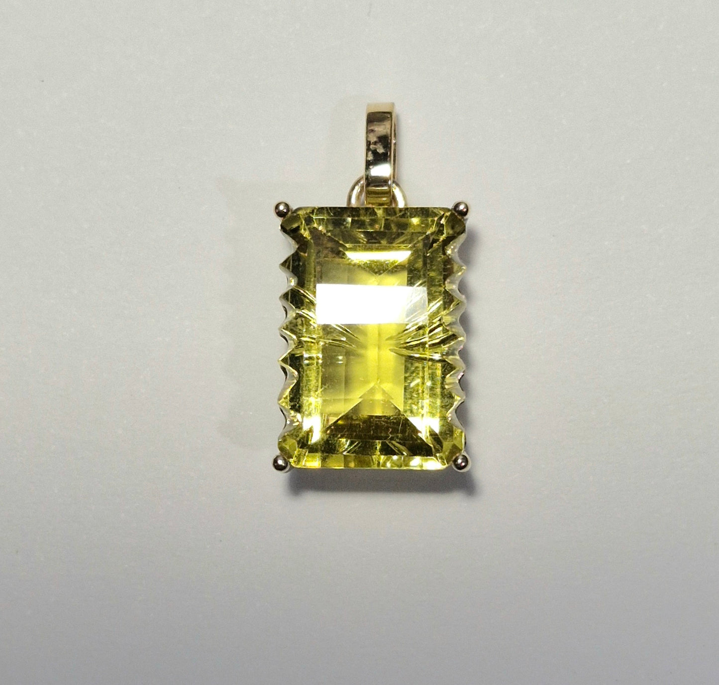 Pendentif quartz citron or jaune 750