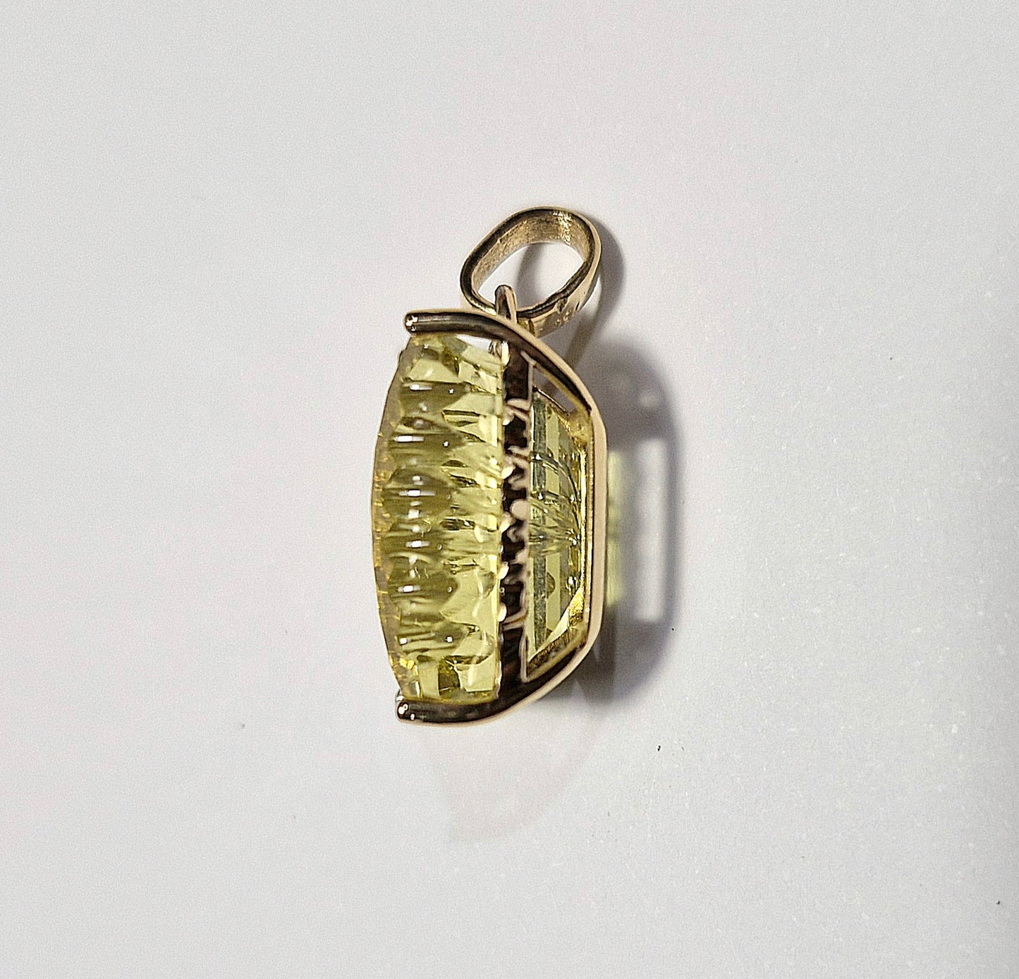 Pendentif quartz citron or jaune 750