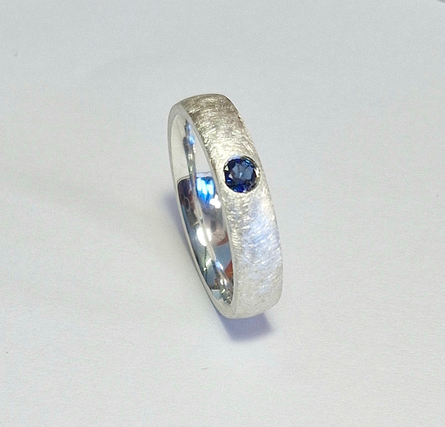 Bague saphir en argent