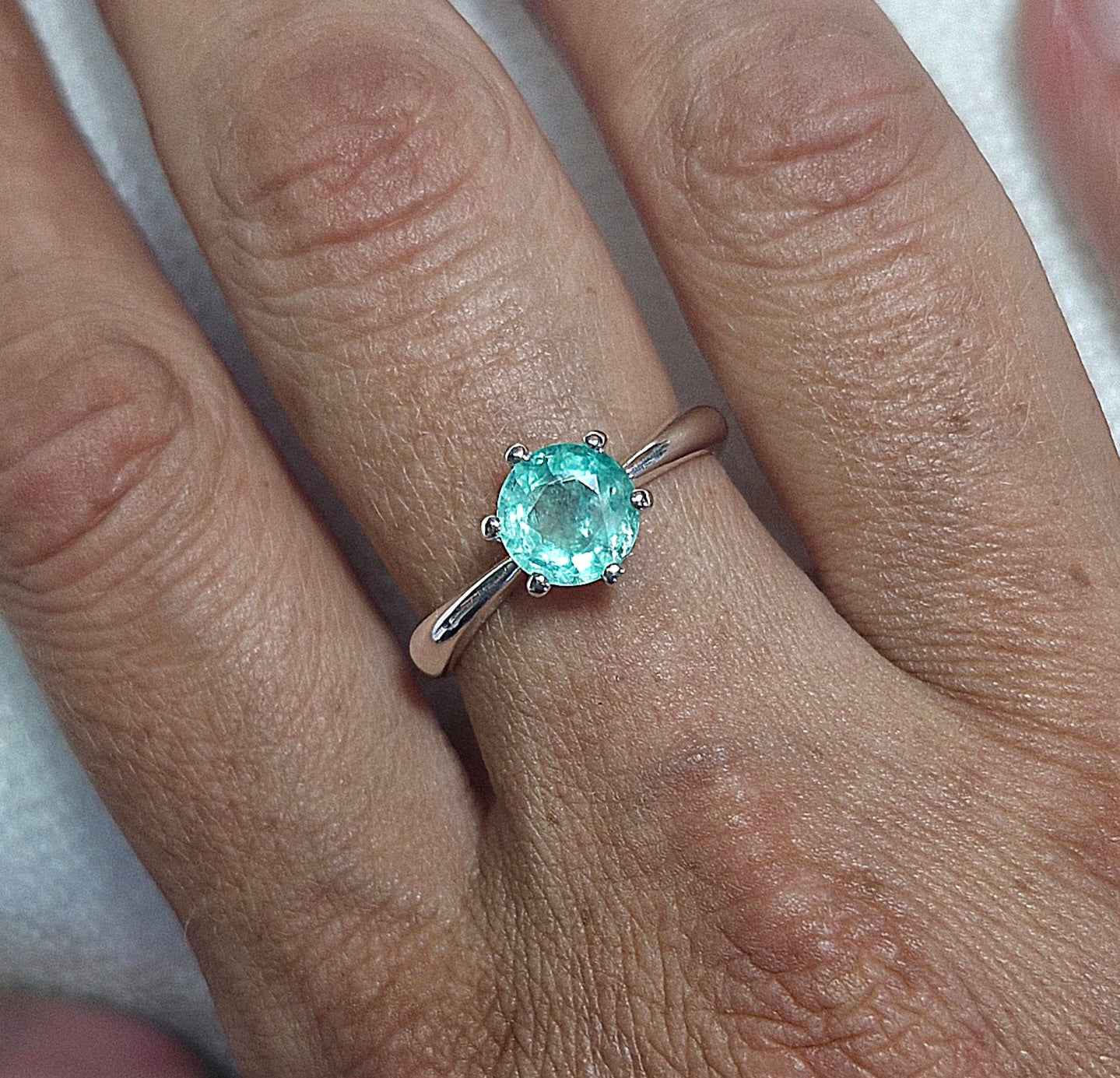 Bague Solitaire Émeraude