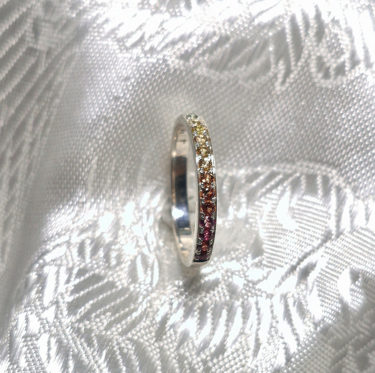 Alliance Ring mit Saphir Multicolor Silber 925