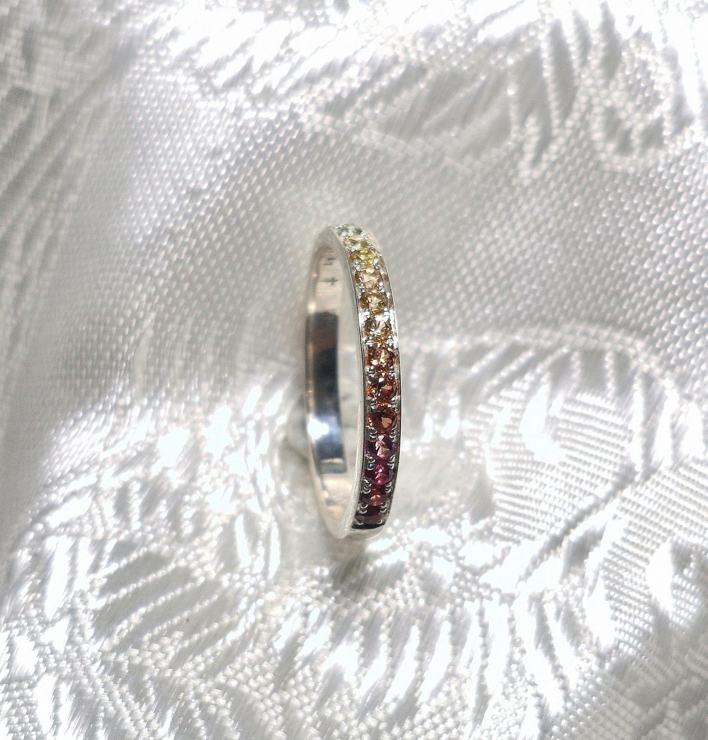 Alliance Ring mit Saphir Multicolor Silber 925