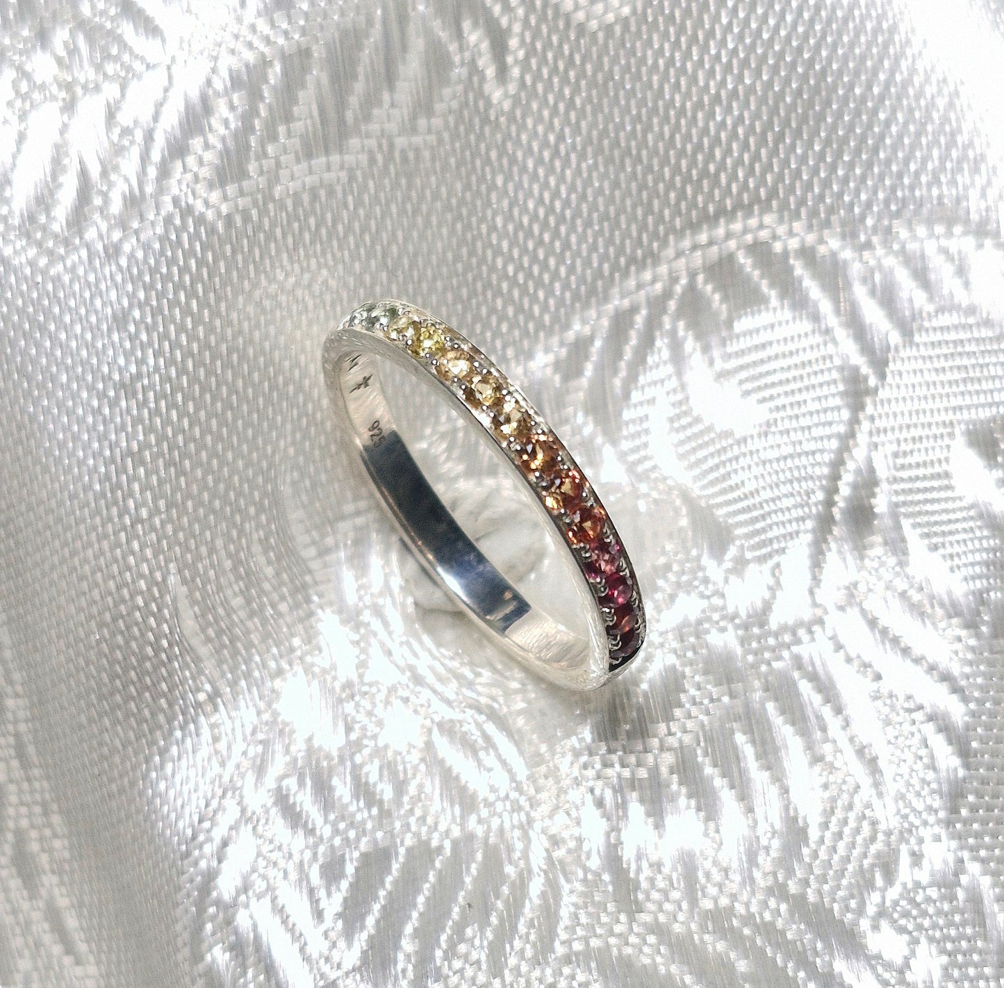 Alliance Ring mit Saphir Multicolor Silber 925