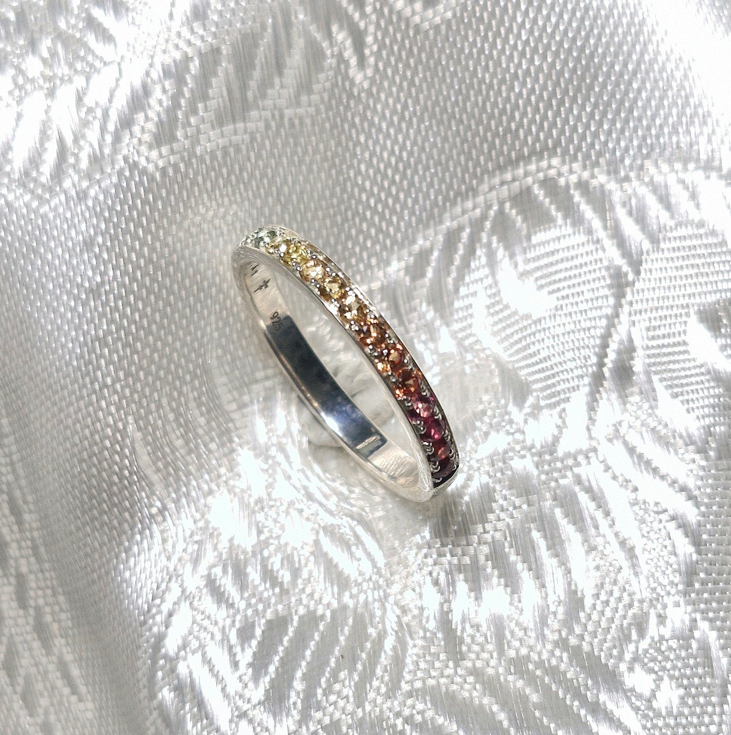 Alliance Ring mit Saphir Multicolor Silber 925