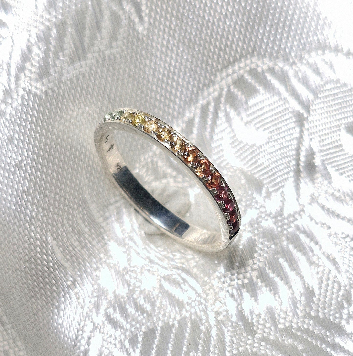 Alliance Ring mit Saphir Multicolor Silber 925