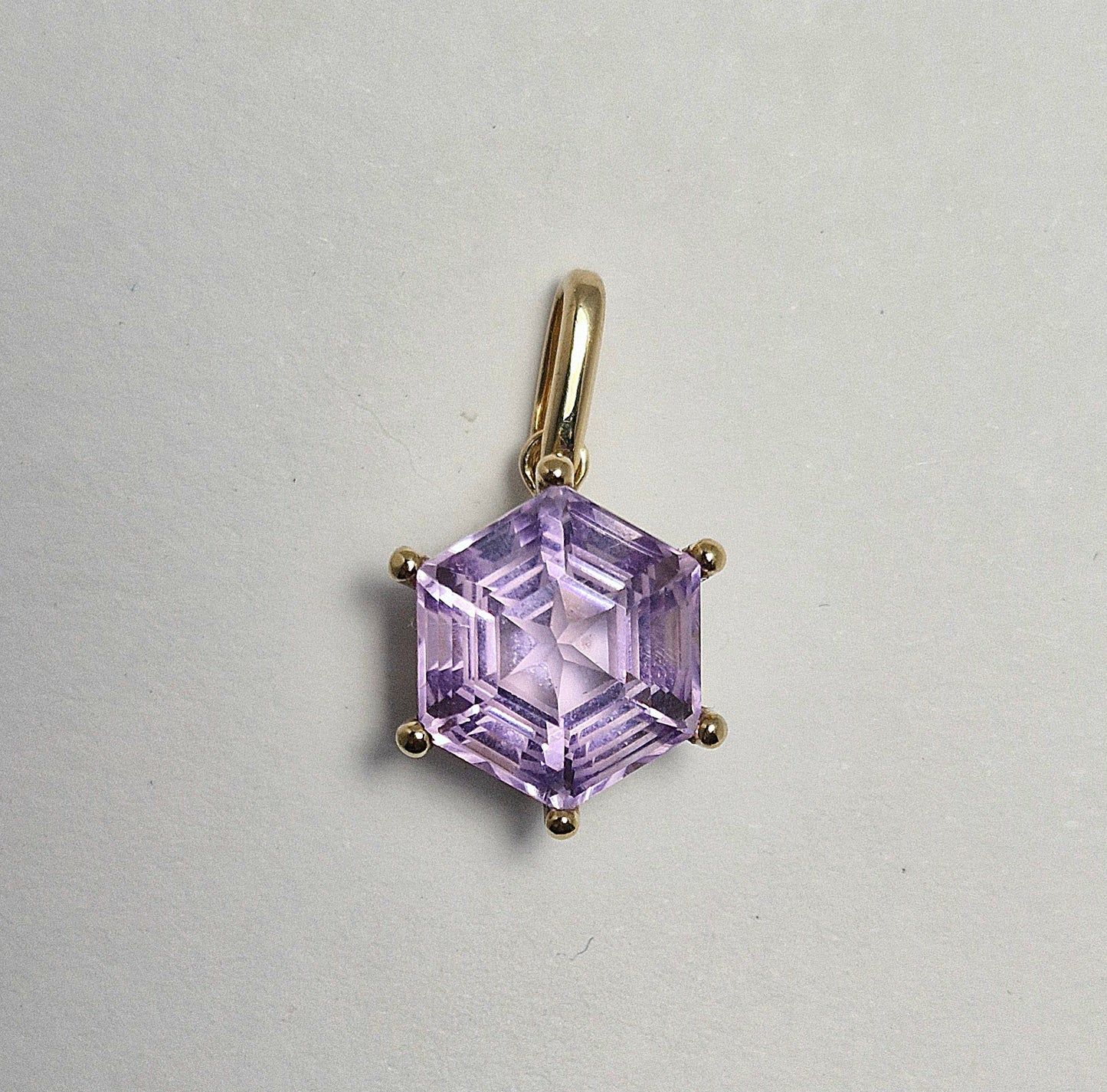 Amethyst Anhänger in Gelbgold 750
