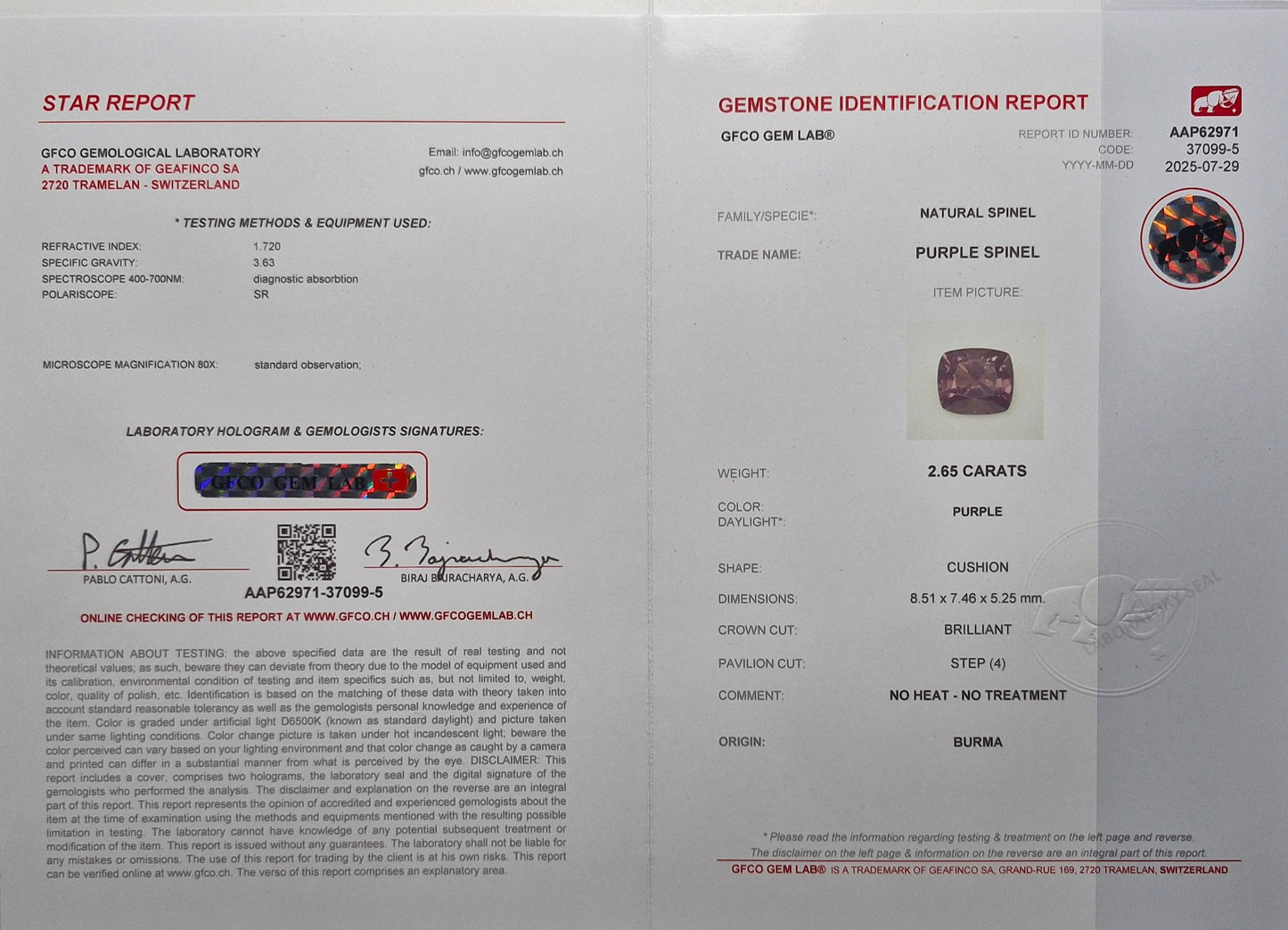 Spinel 2.65ct.