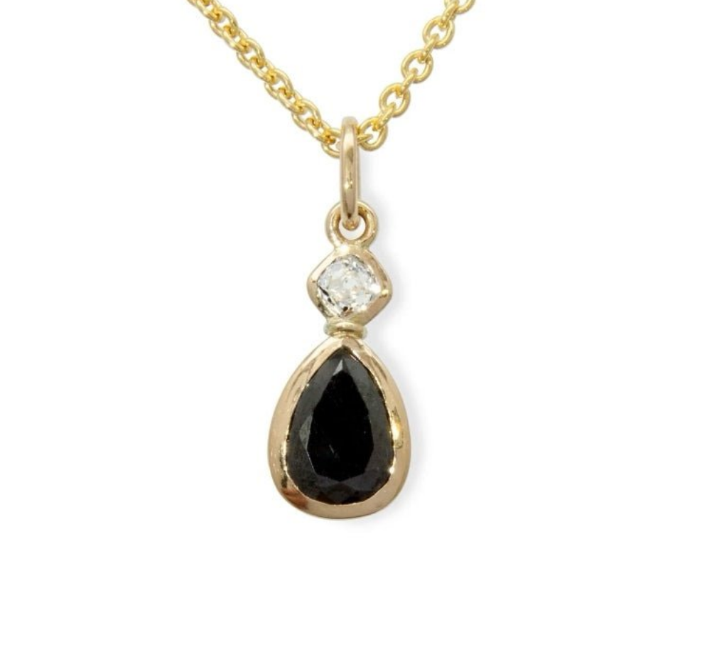 Pendentif diamant en or jaune 18 carats. (1,51 ct.)