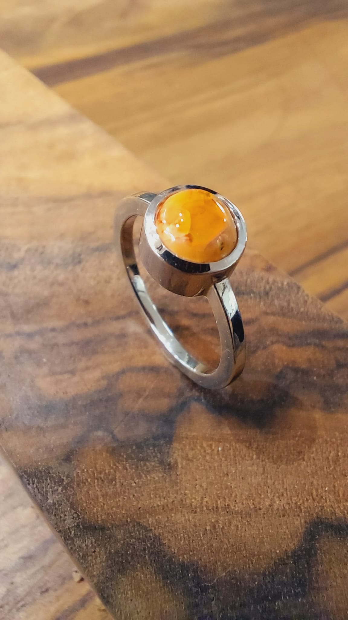 Feueropal Weissgold 750 Ring