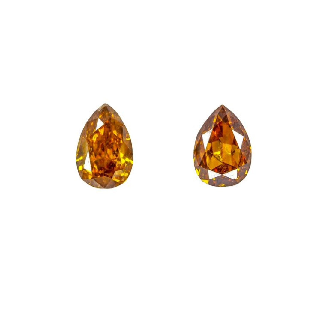 Boucles d'oreilles perles de Tahiti et diamants bruns