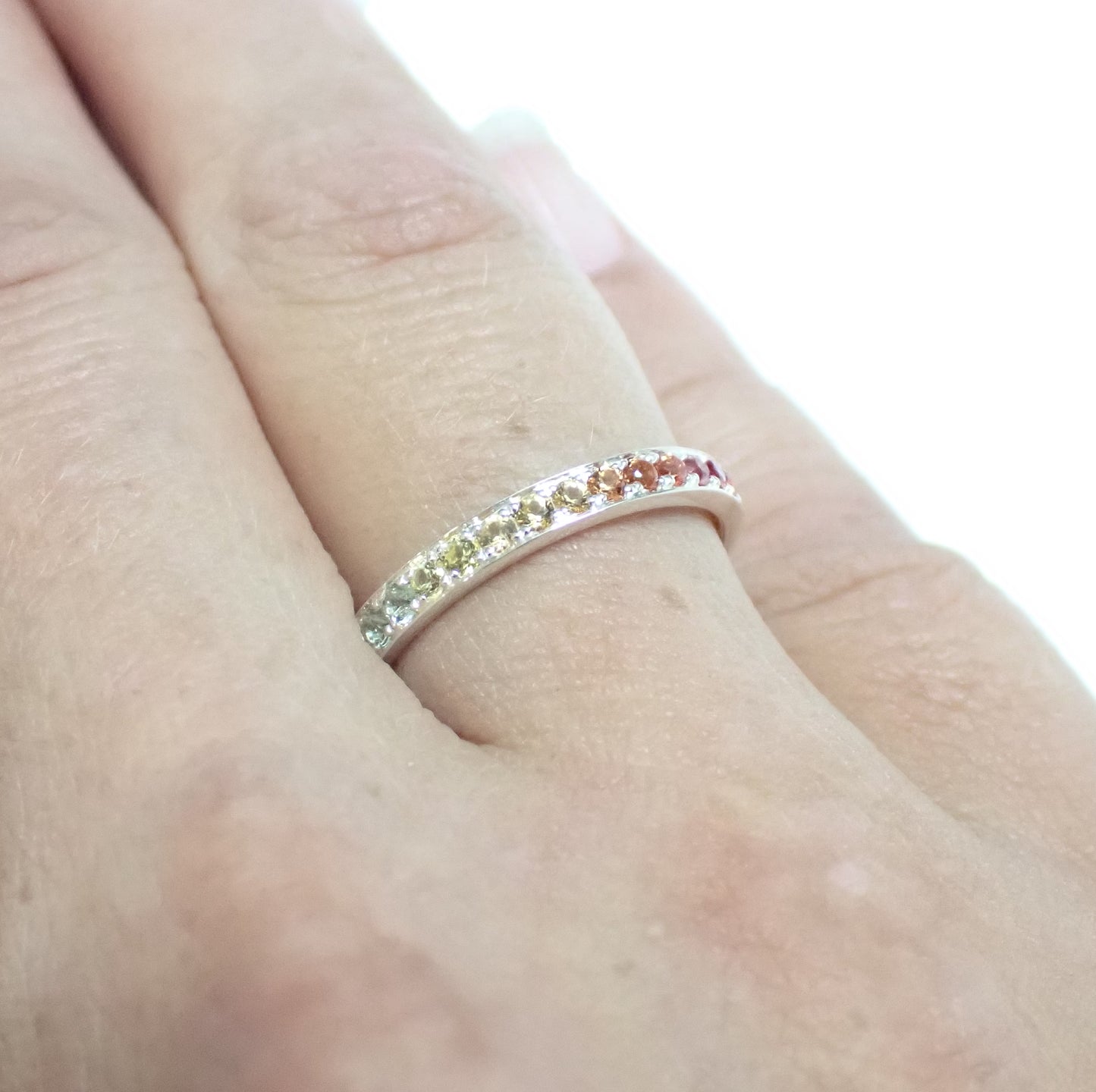 Alliance Ring mit Saphir Multicolor Silber 925