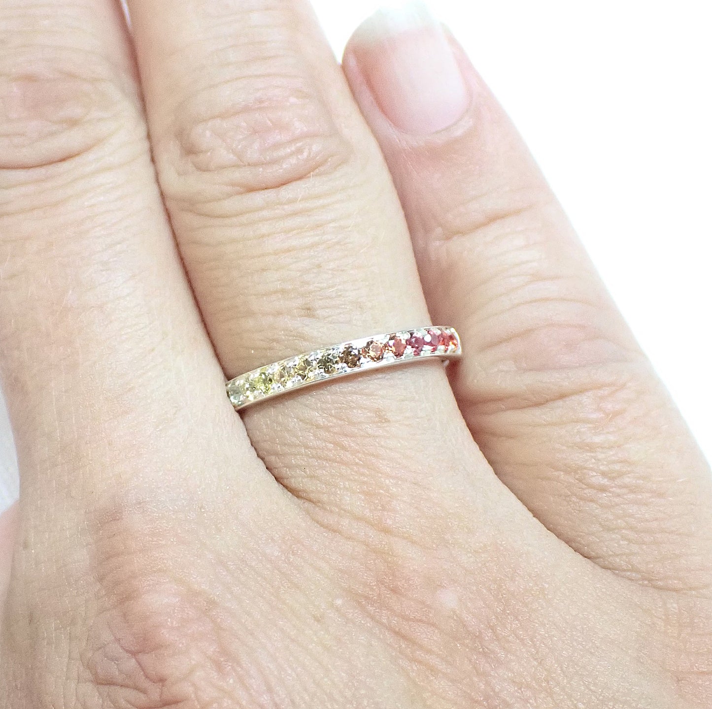 Alliance Ring mit Saphir Multicolor Silber 925
