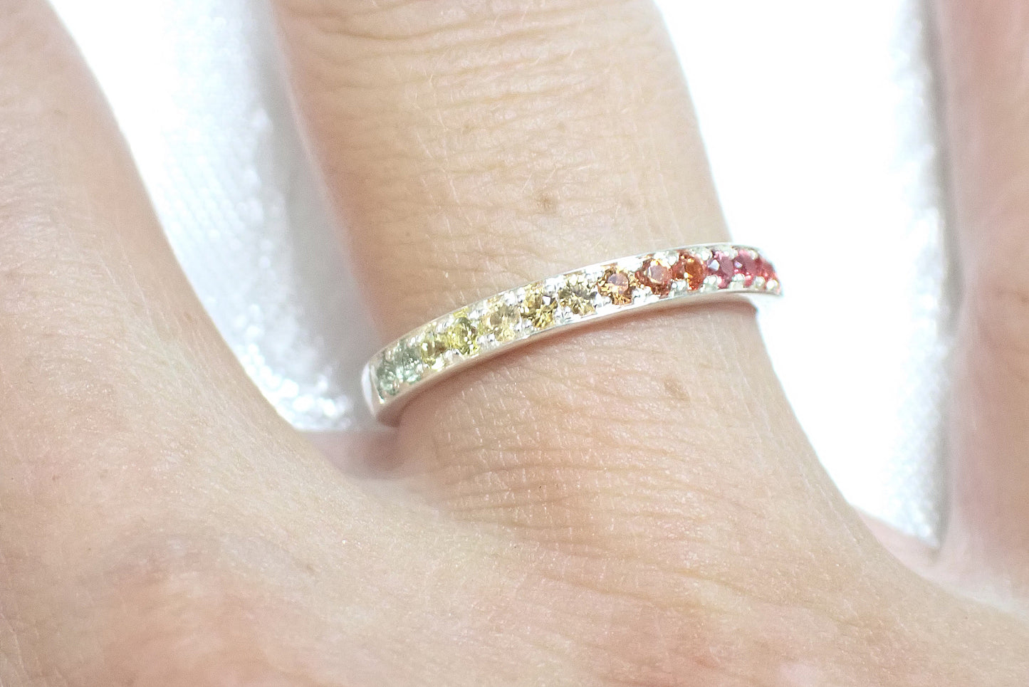 Alliance Ring mit Saphir Multicolor Silber 925
