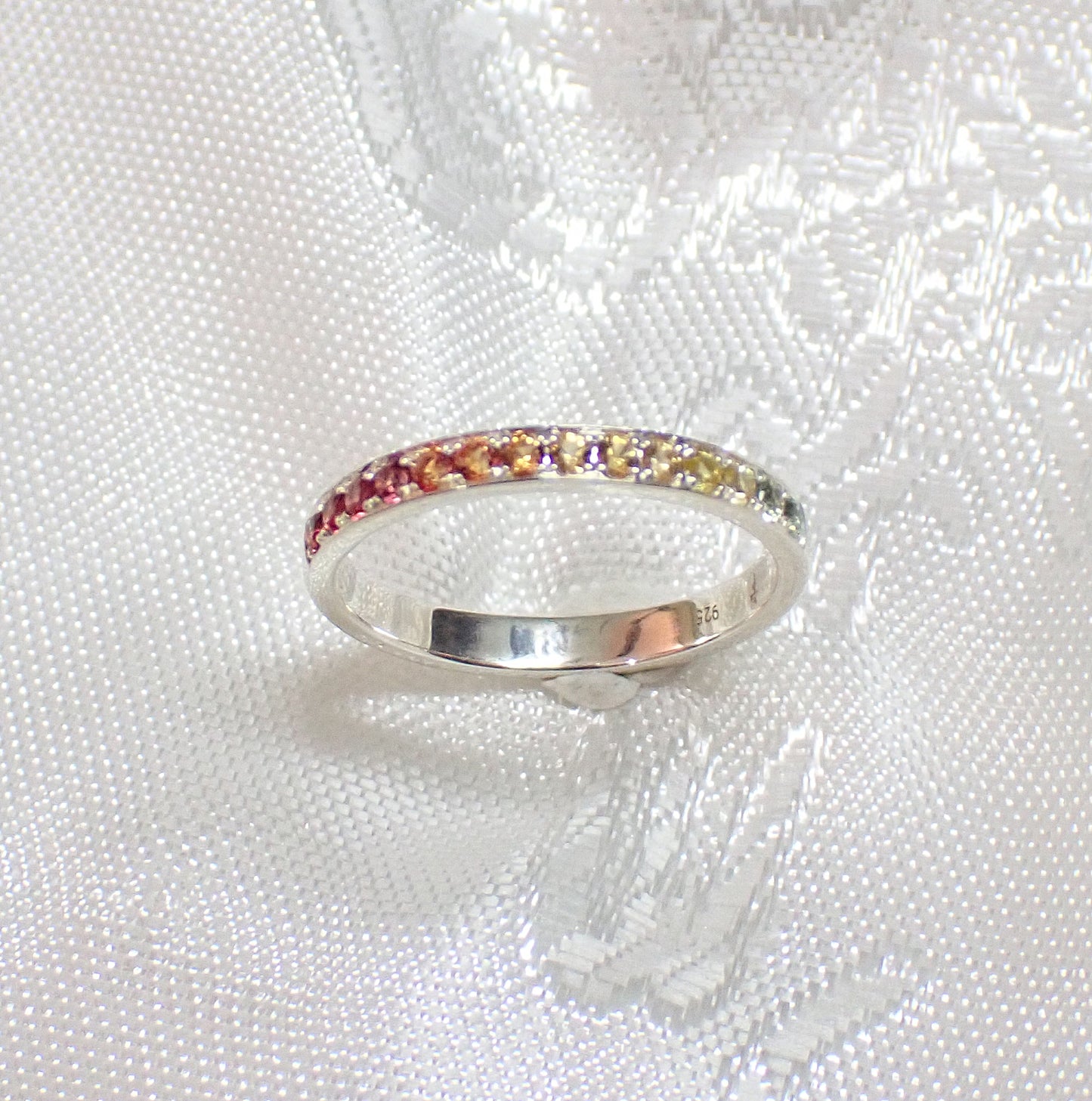 Alliance Ring mit Saphir Multicolor Silber 925