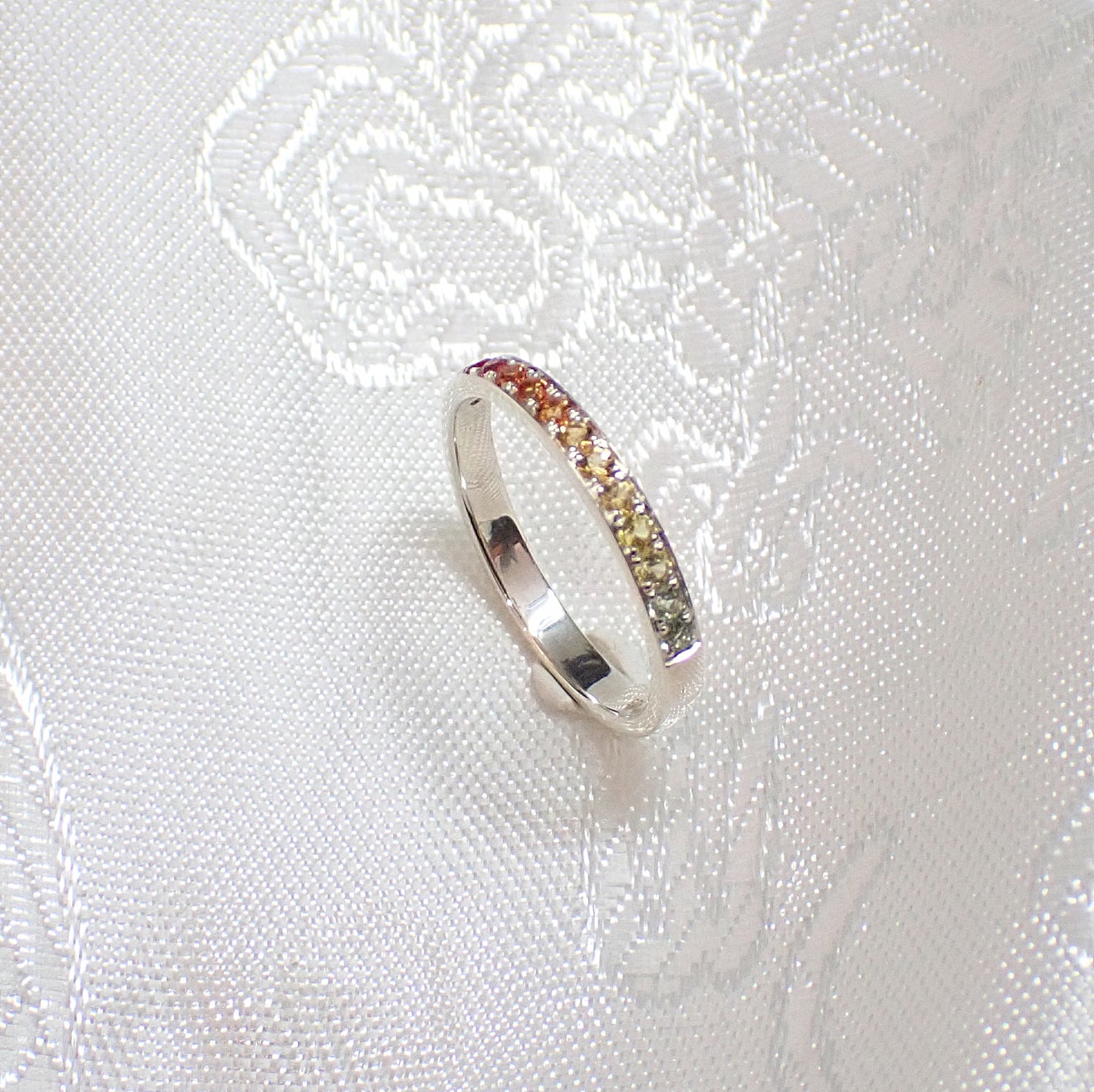 Alliance Ring mit Saphir Multicolor Silber 925