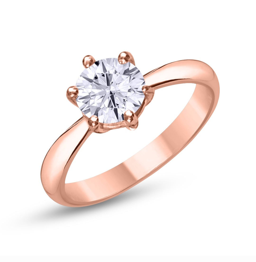 Bague solitaire moissanite
