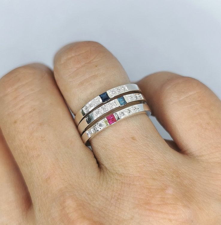 Blauer Diamant Ring mit 6 Brillanten - Jewelry & Gems - Fisher Design