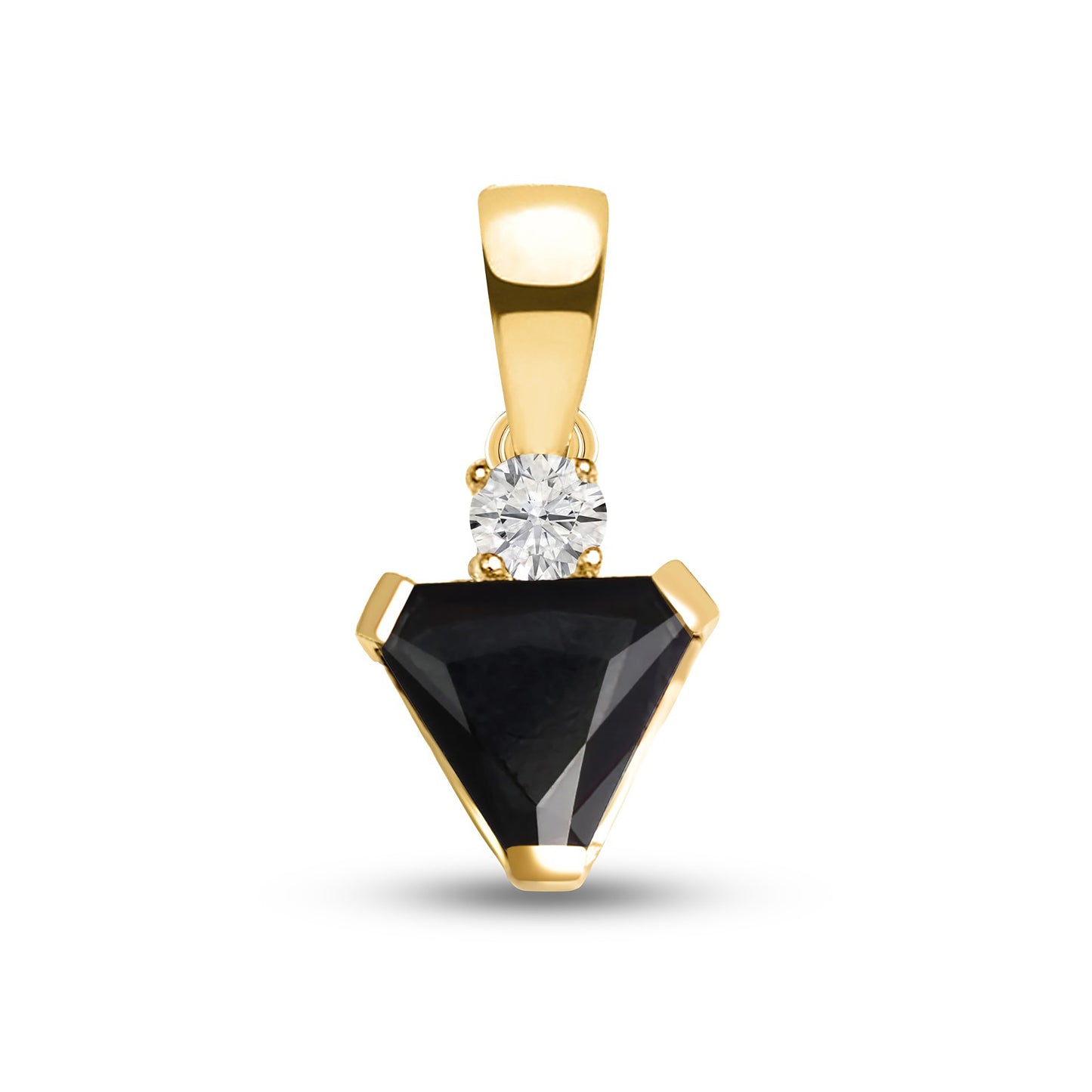 Pendentif diamant en or jaune 750