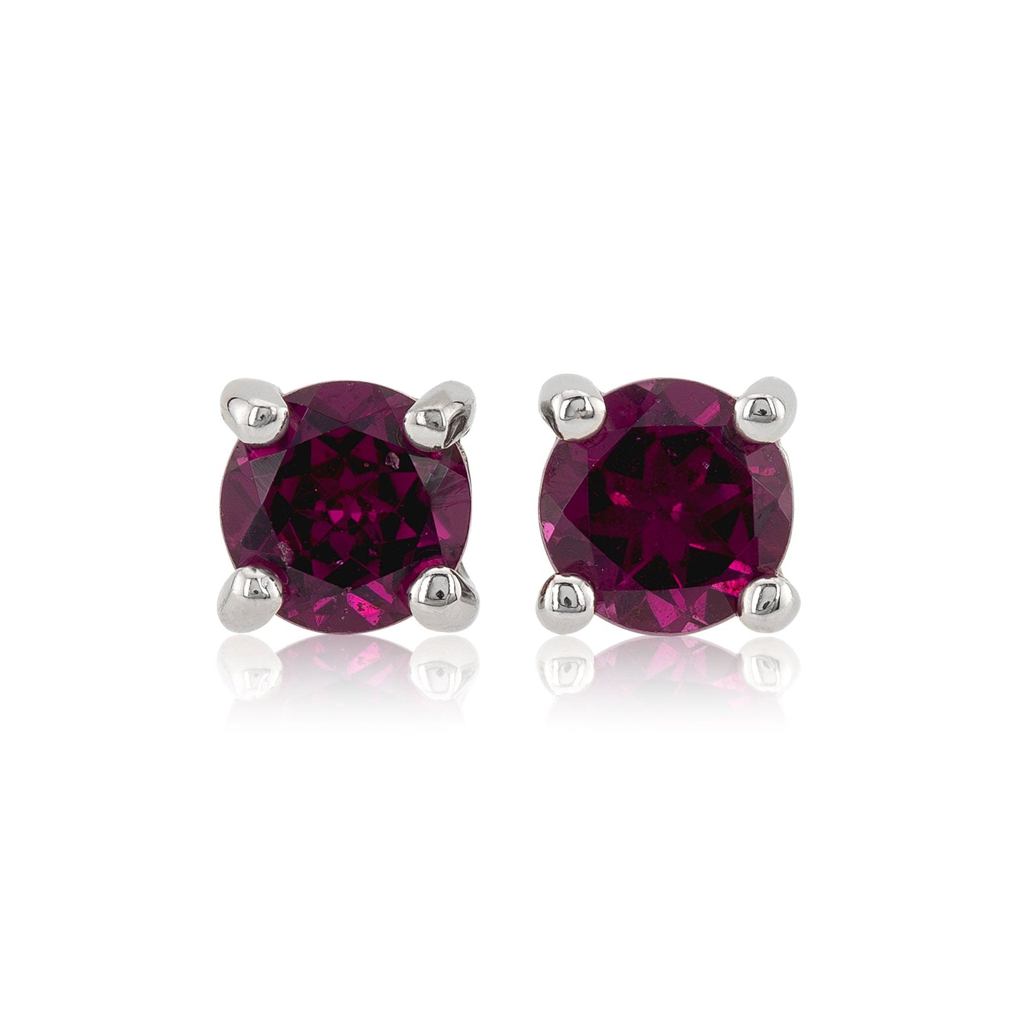 Rhodolite Ohrstecker 5mm. - Jewelry & Gems - Fisher Design