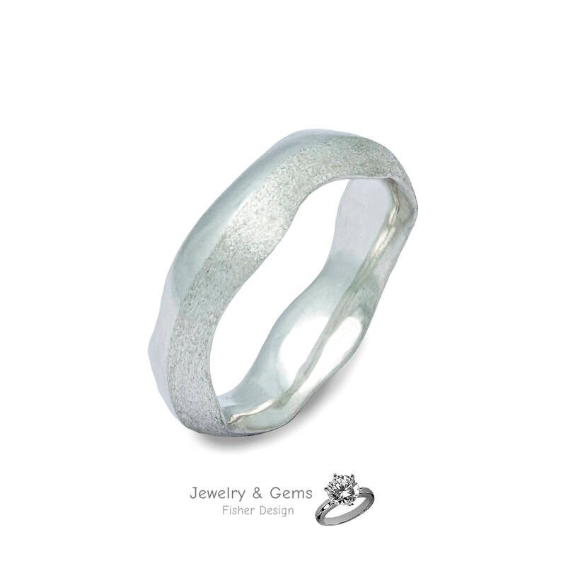 Bague en argent "Vague"