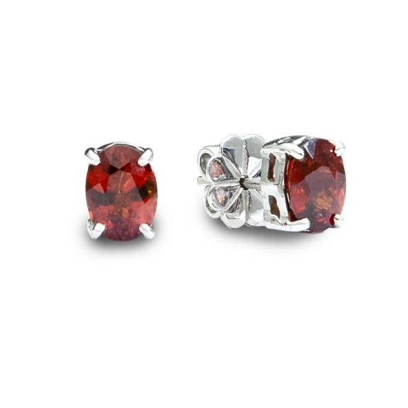 Boucles d'oreilles puces spessartite