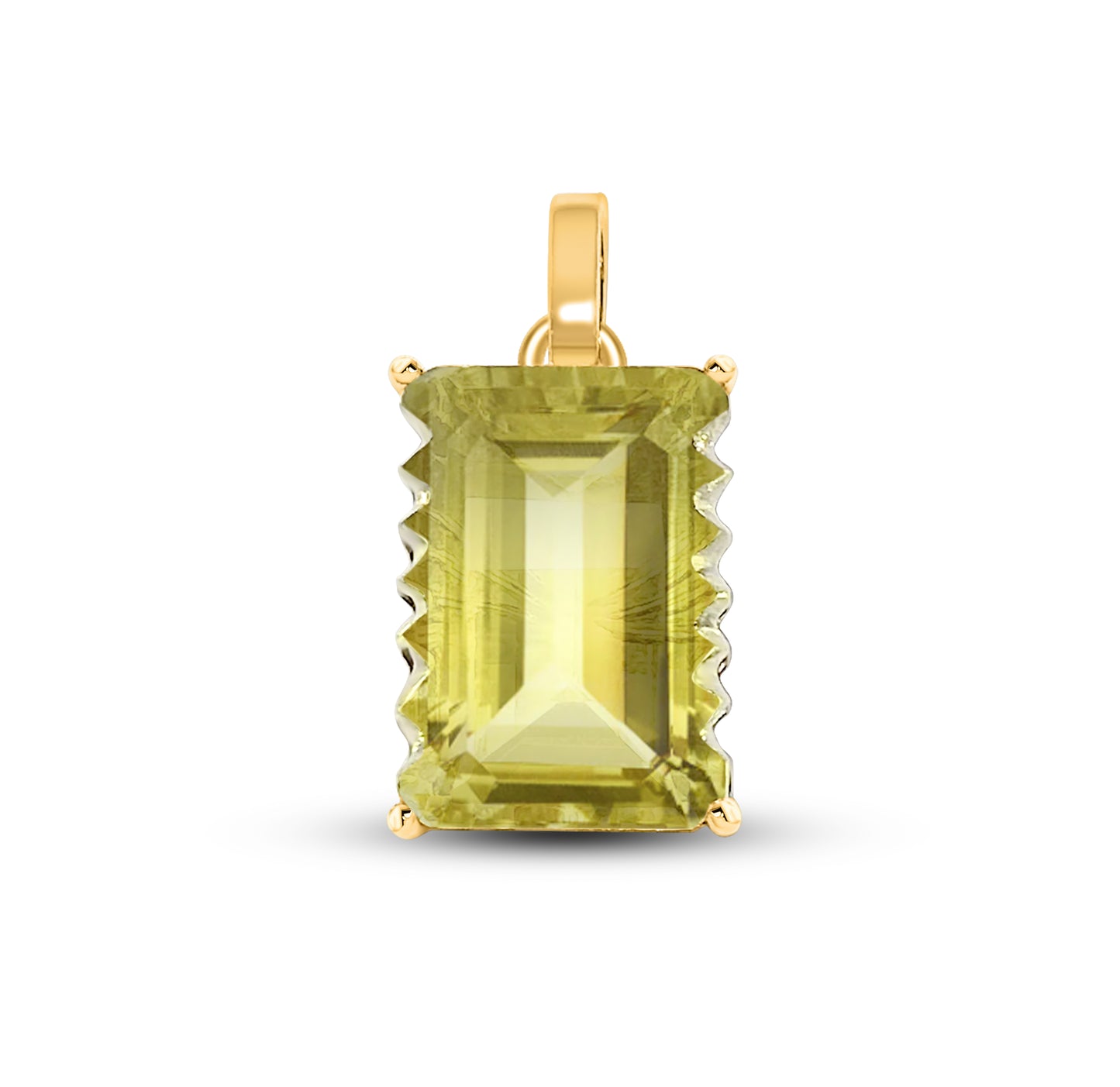 Pendentif quartz citron or jaune 750