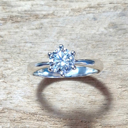 Moissanite Solitaire Ring