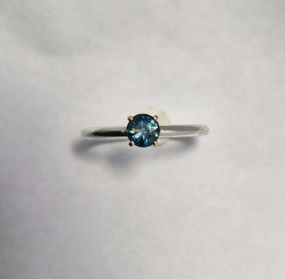 Saphir Ring blau-grün