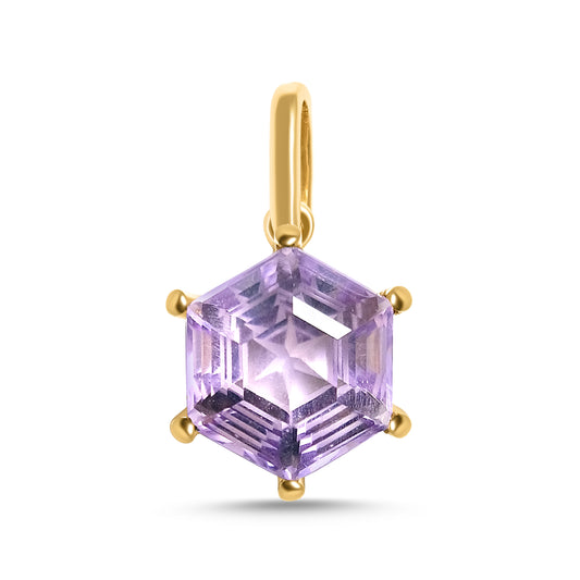 Amethyst Anhänger in Gelbgold 750