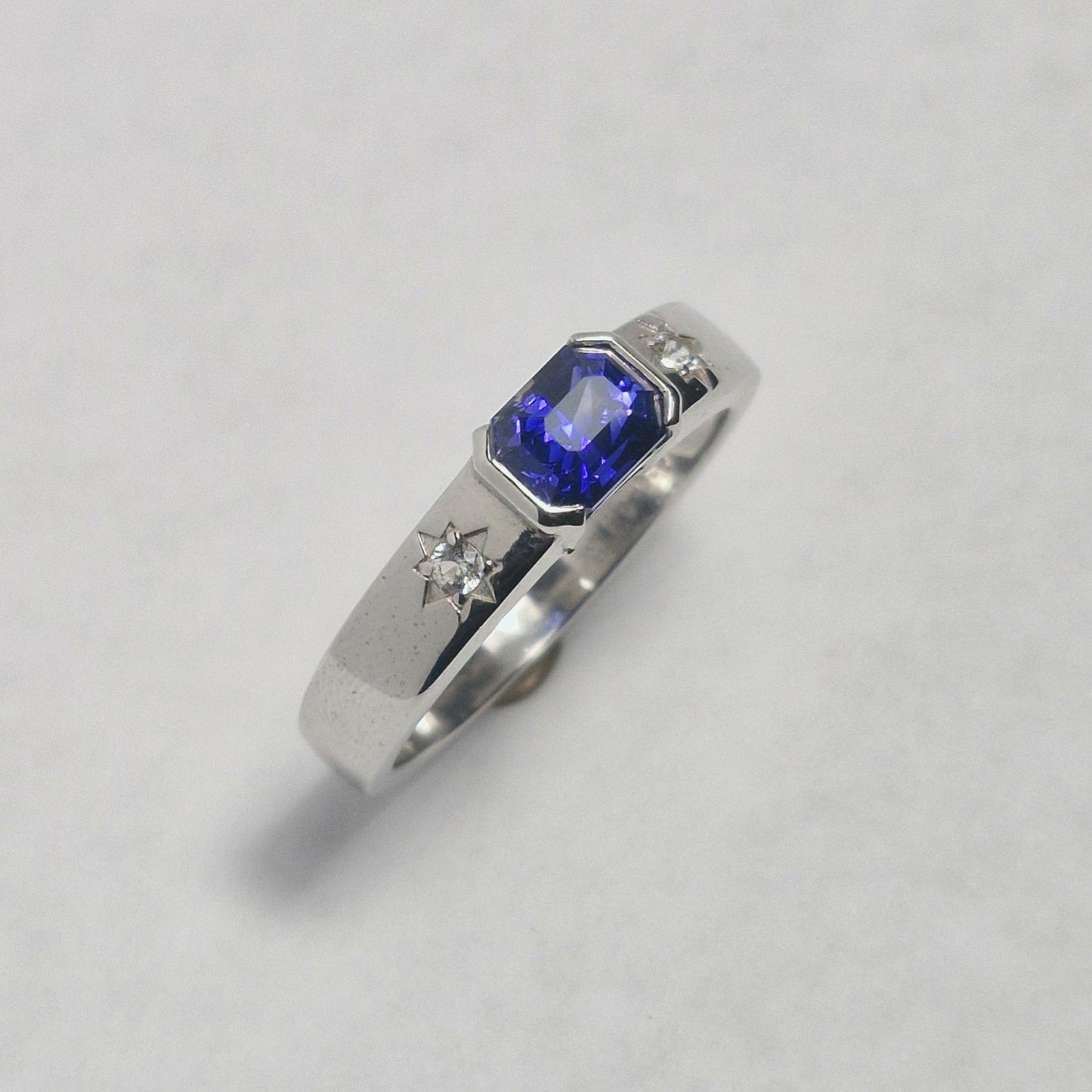 Saphir-Ring Royal Blue 1.04ct | Silber 925 rhodiniert | Zertifikat