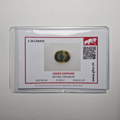 Saphir 1.26ct. - GFCO Zertifikat