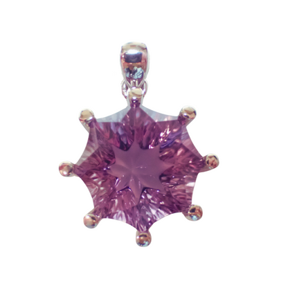 Amethyst Anhänger Silber 925 rhodiniert – 7.92 ct, zertifiziert