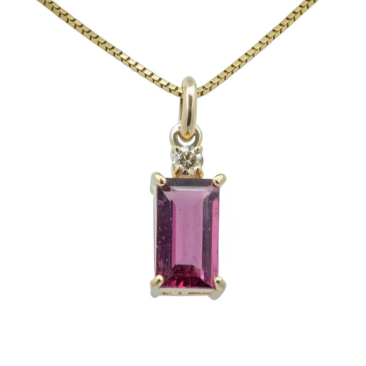 Turmalin Anhänger mit Diamant