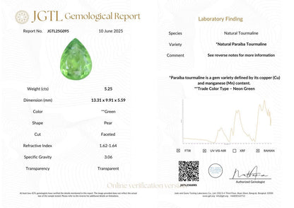 Paraiba Turmalin 5.25ct.