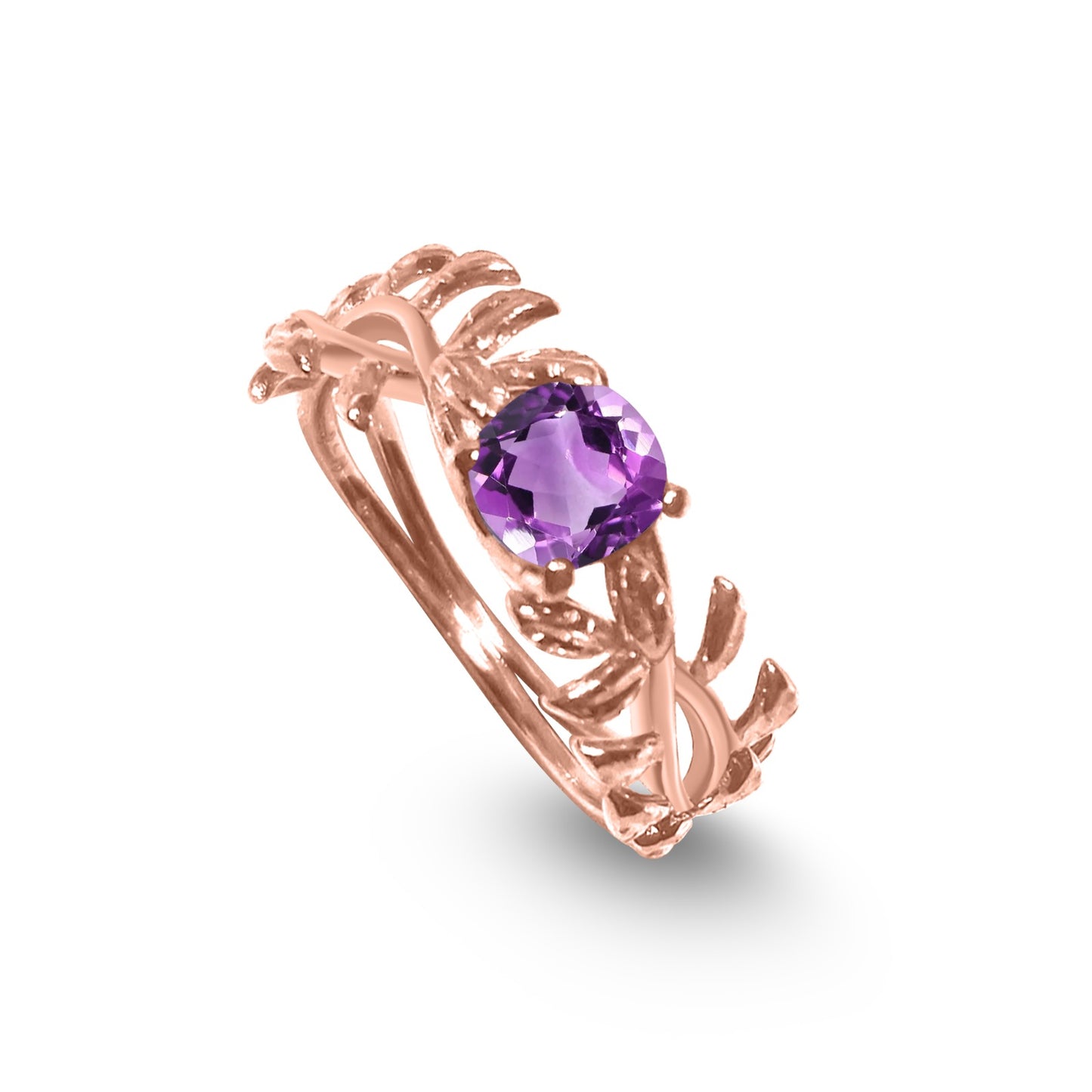 Spinel Ring in Rotgold 750 floral