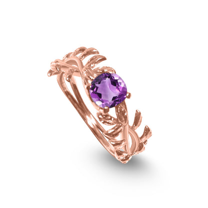 Spinel Ring in Rotgold 750 floral