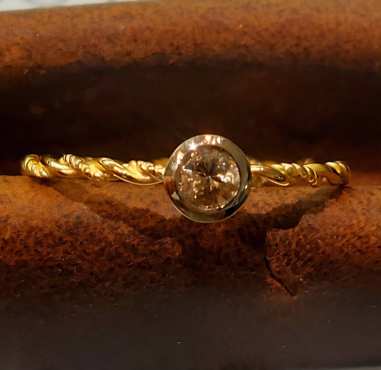 Diamantring  (0.175ct.) in Gold 750
