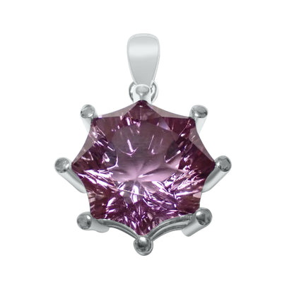 Amethyst Anhänger Silber 925 rhodiniert – 7.92 ct, zertifiziert