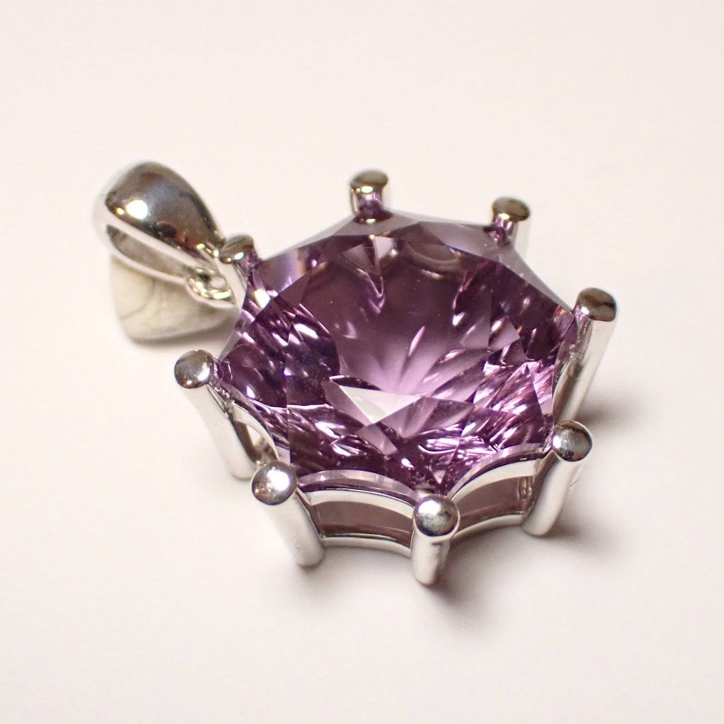 Amethyst Anhänger Silber 925 rhodiniert – 7.92 ct, zertifiziert