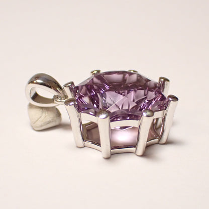 Amethyst Anhänger Silber 925 rhodiniert – 7.92 ct, zertifiziert