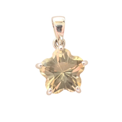 Citrin Anhänger Blume Silber 925 rhodiniert – 2.3 ct