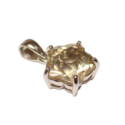 Citrin Anhänger Blume Silber 925 rhodiniert – 2.3 ct