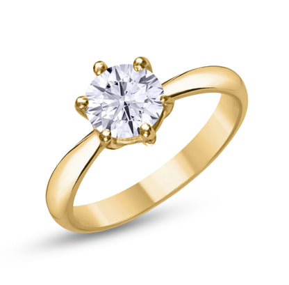 Moissanite Solitaire Ring