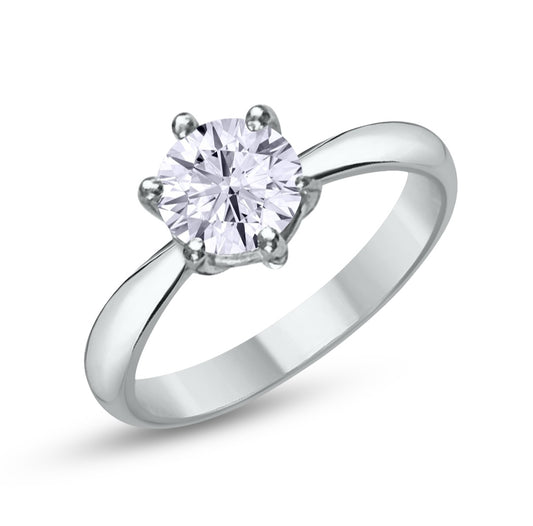 Bague solitaire moissanite