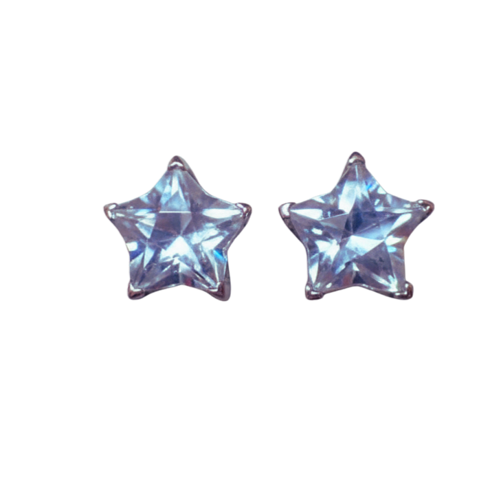 Topas Stern Ohrstecker Silber 925 rhodiniert – 2.81 ct