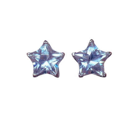 Topas Stern Ohrstecker Silber 925 rhodiniert – 2.81 ct