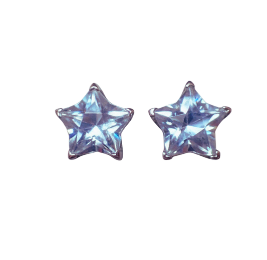 Topas Stern Ohrstecker Silber 925 rhodiniert – 2.81 ct